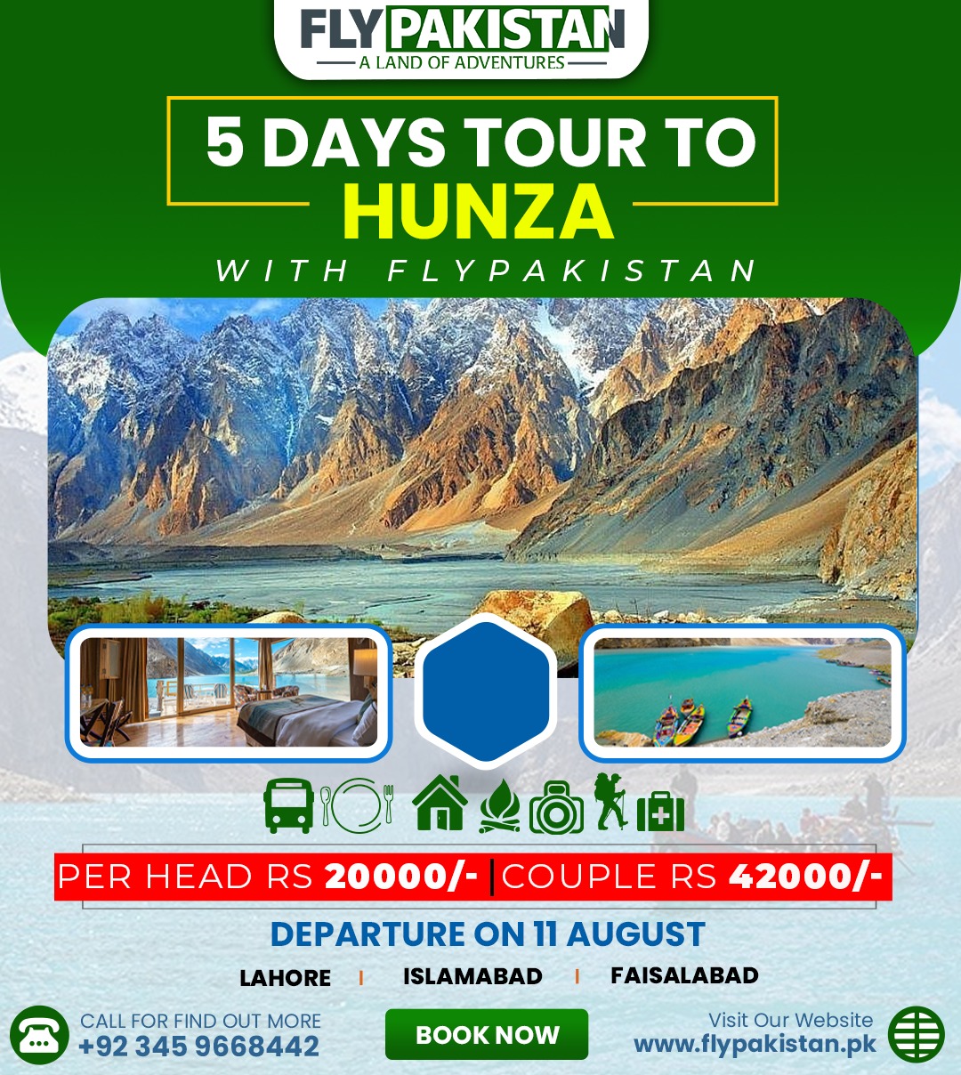 Book Deal 5 Days Tour To Hunza